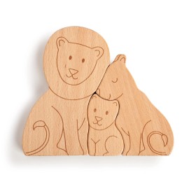 Demdaco Just Us Puzzle Our Pride & Joy Lion, Wood, 6.75"x0.75"x6"