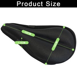 Armo® Black Bike Seat Cover Gel Padded Bicycle Cushion Pillow For Men Women Extra Soft Padded Bike Saddles Seat Universal Bike Saddle Pillow Cushion