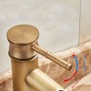 Retro Bronze Bathroom Sink Mixer Tap Hot Cold Water Single