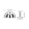 100 Set Round Head Stud 15mm Plated Alloy High Hardness