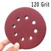 Maveek 50 Pieces 8 Holes Sanding Discs 120 Grit 5