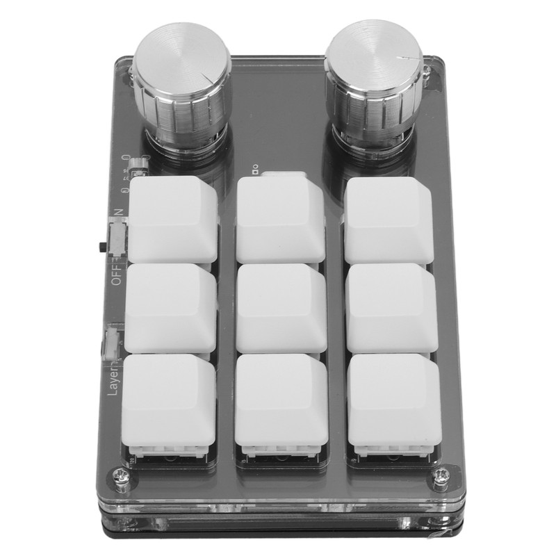 Wireless Programmable Shortcut Keyboard USB Bluetooth Dual Mode 9 Keys