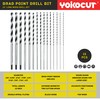 Brad Point Drill Bits Set, 15pcs 12 Inch Long Wood