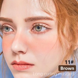 BINGBRUSH Colored Mascara for Eyelashes, Voluminous Colorful Mascara, Pink Purple Blue Green Red-Lengthening, Defining, Curling, Multiplying Formula (#11-Brown, 1 Count (Pack of 1))