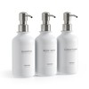Modern Shampoo and Conditioner Dispenser Set of 3, 17oz Refillable
