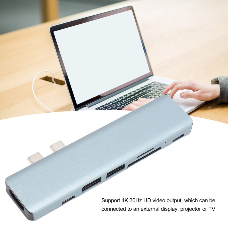 USB C Hub 4K 30Hz HD Output 10Gbps PD 87W