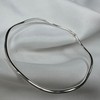 Sterling Silver Wavy Band Bangle