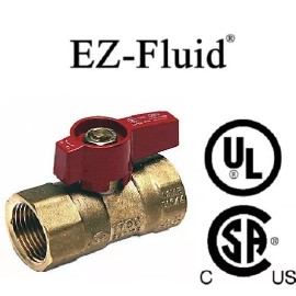 EZ-Fluid 1 pcs 3/4"FIP X 3/4"FIP 1/4 TURN HEAVY DUTY BRASS GAS BALL VALVE/ SHUT-OFF VALVE