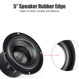 2pc Speaker Rubber Edge, Woofer Repair Part Replacement Black, Glue Repair Refoaming Edges, Repair DIY Speaker Decoration (5 Inch)