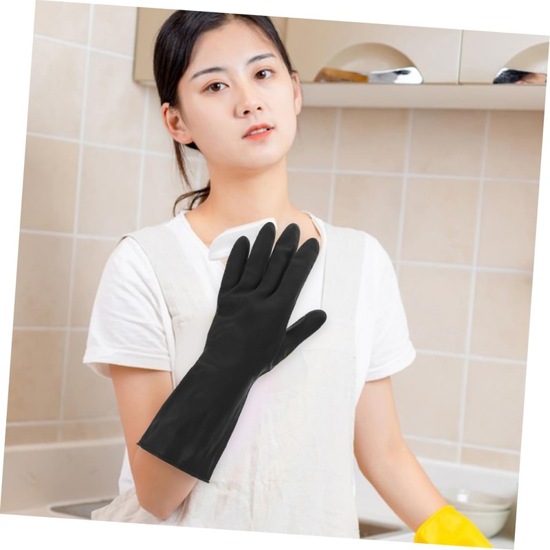 Beavorty 5 Pairs Rubber Dish Washing Gloves Reusable and Durable