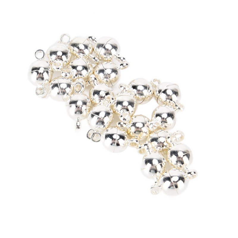 20 Sets Magnetic Clasps Round Brass Fashionable Jewelry Clasps for