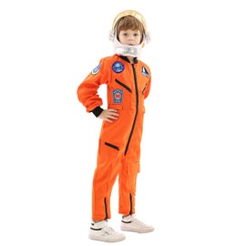 Forever Young Kids Children's Orange Astronaut Space Suit Fancy Dress Costume (8-10 years)