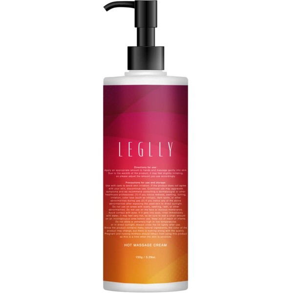 Legley Hot Massage Cream, Warm, Tightening, Beautiful Legs, Calves, Thighs,
