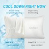Cozy Bliss Cooling Pillow Cases for Hot Sleepers, King Size