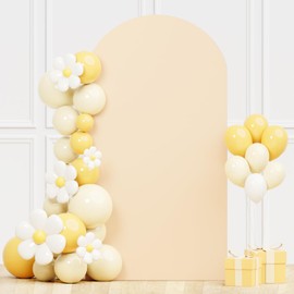 ROMANKAS Dusty Blue Wedding Arch Cover 7.2FT Arch Backdrop Covers Spandex Fitted Arch Covers Stretchy Backdrop Double Sided Stretch Arch Cover for Wedding Party Ceremony Decoration