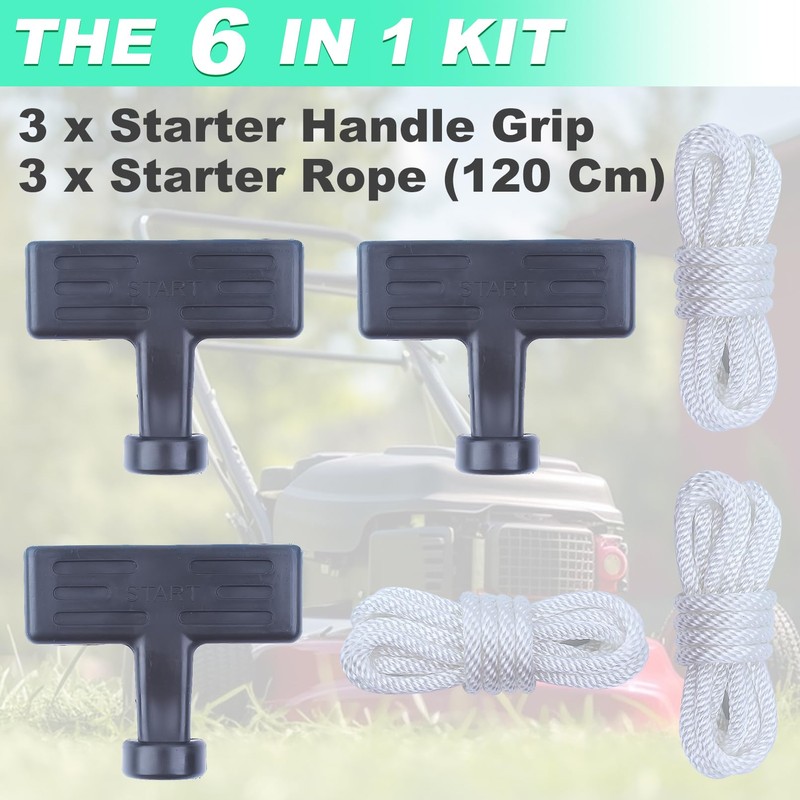 Adefol Recoil Starter Pull Handle Grip & Rope Kit for