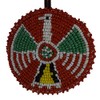 Indigenous Style Indian Seed Bead Eagle Red Rosette Christmas Tree