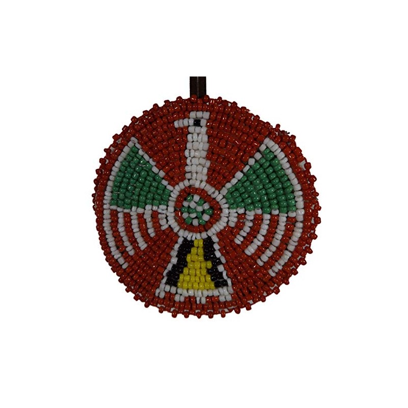 Indigenous Style Indian Seed Bead Eagle Red Rosette Christmas Tree