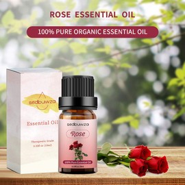 Sedbuwza 2 Pack Rose Sandalwood Essential Oil ,100% Pure and Natural Aromatherapy Gift Oils for Massage, Diffuser, Soaps, Candle