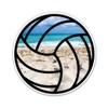 Squiddy Volleyball Beach Pretty - Vinyl Sticker for Car, Laptop, Notebook (4" Wide)