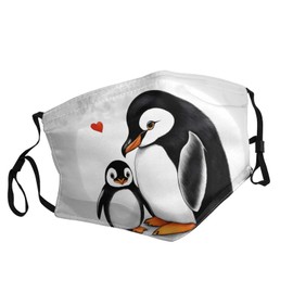WZYWHJ Adult Dust Mask 1 for Protection Against Smoke, Cold, Allergies, and More I Love Penguins Prints