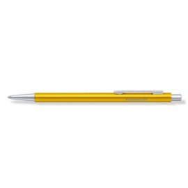 STAEDTLER Ballpoint Pen Organiser Pen Yellow (High-Quality Aluminium Ballpoint Pen, Ideal for Schedulers, Large Capacity Refill Blue M, 9POP3B1-9 ST)
