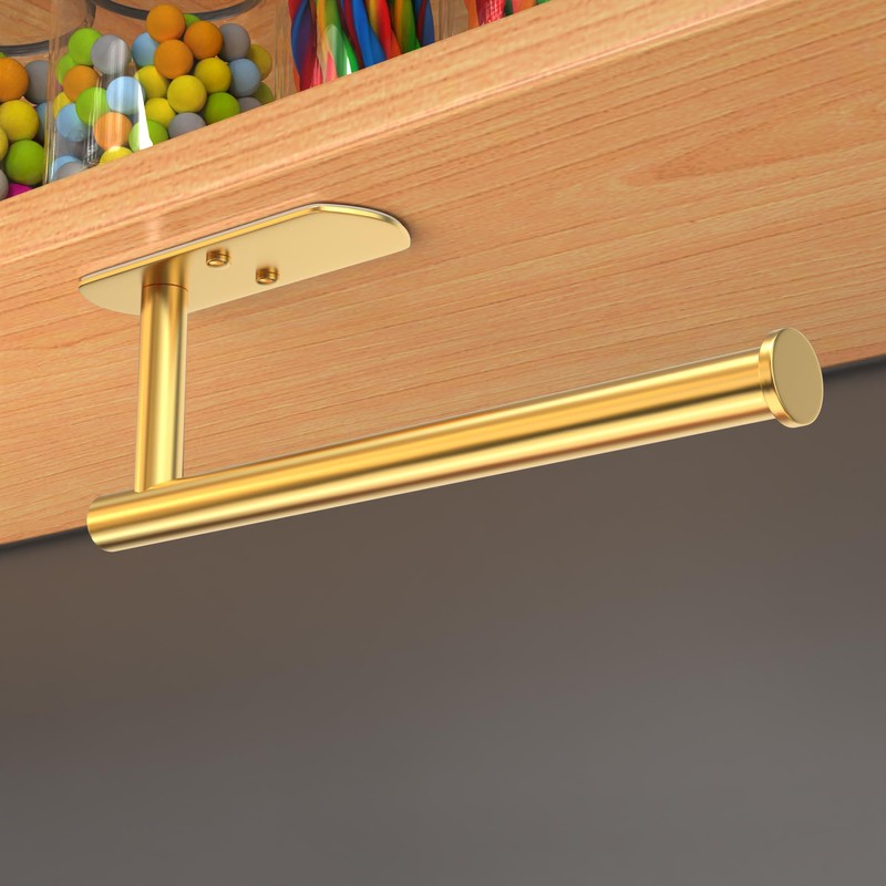 VAEHOLD Self Adhesive Paper Towel Holder Under Cabinet Mount, Wall