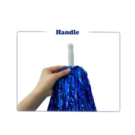 Hooshing 12PCS Pom Poms Cheerleading Multicolor Metallic Foil Cheer Pom Poms with Plastic Handles for Rooters Cheering Squard Team Spirit Sports