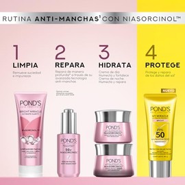 PONDS Protector Solar Facial 50 FPS UV Miracle Bright, Anti-Manchas con Niasorcinol 40gr                                                              