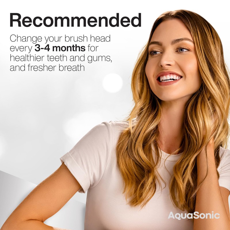 AquaSonic Genuine Standard Replacement Brush Heads | for Normal &