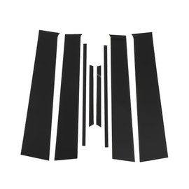A ABSOPRO Door Pillar Window Trim Anti Scratch Sticker Pillar Posts Door Outer Exterior Cover for Toyota Yaris 2005-2014 Black