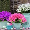 JEMONG 16 Bundles Artificial Flowers Outdoor UV Resistant Fake Flowers