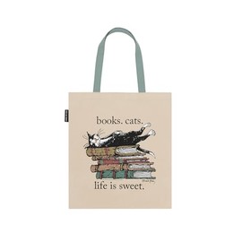 Out of Print Books. Cats. Life is Sweet. Tote Bag