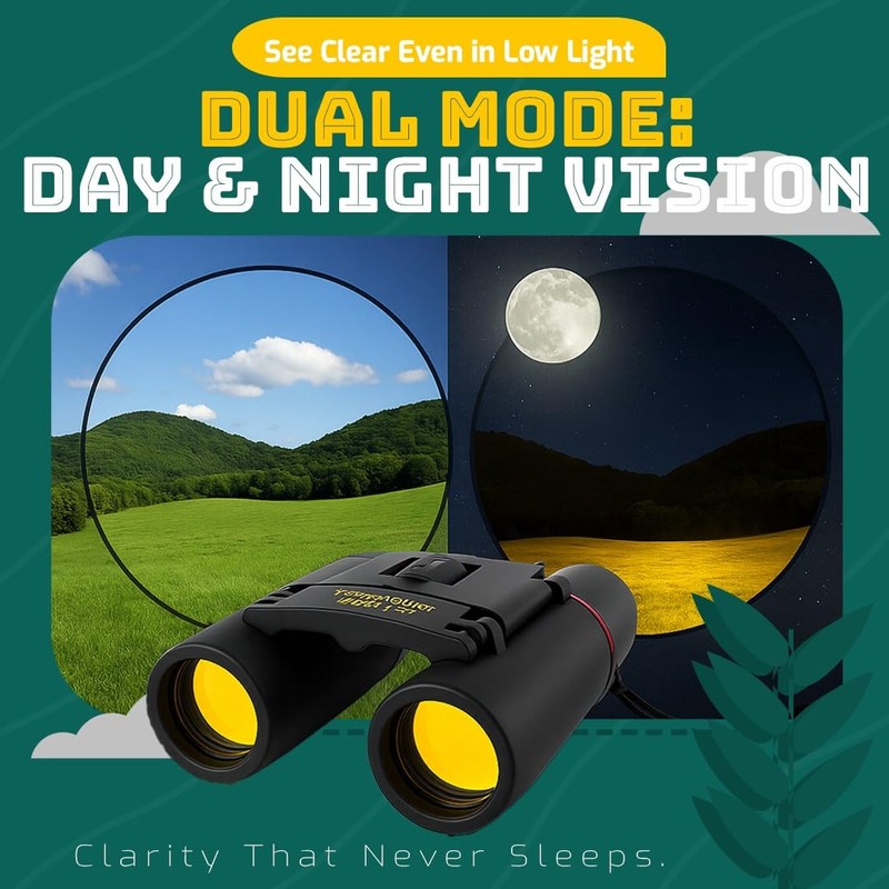 30x60 Compact Binoculars for Adults– Mini Folding Binoculars for Bird
