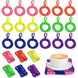 180 Pcs Potholder Loom Loops 10 Inch Pro Size Weaving Loom Refill Loops in 6 Rainbow Colors Makes Extra Large Potholders DIY Arts and Crafts Supplies For Girls Adults Gift (No Weaving Loom Tool)