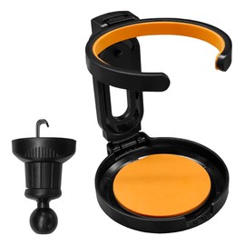 Car Air Vent Cup Holder Auto Ashtray Holder, Adjustable Drink Holder Extender for Horizontal Vents, Universal Tool-Free A/C Vent Mount for Various Coffee, Water, Juice Cups in Car, Truck, SUV(Orange)