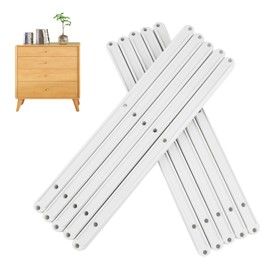10 Pack White Plastic Drawer Runners, 298mm/ 300mm Replacement Plastic Drawer Rails with Screws Quiet & Smooth Operation Draw Runners Replacement for Kitchen Cabinets, Wardrobe, Closet, Desk