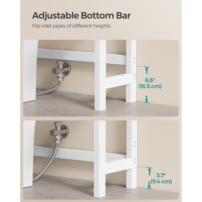 SONGMICS Over The Toilet Storage, 3-Tier Over Toilet Bathroom Organizer