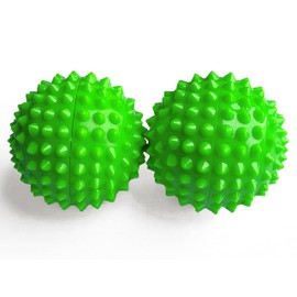 2 x DBT Skills Hedgehog Ball, Magnetic High Stress Acupressure Ball, for Stress Relief or Massage, Against Tension and for More Mobility and Concentration (Matte Green)