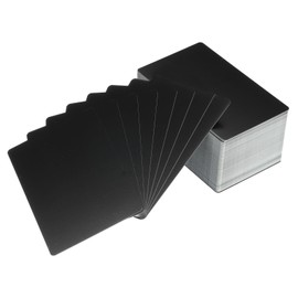 YOKIVE 300 Pcs Metal Business Card with Smooth Surface, Laser Engraving Aluminum, Great for Office, Hotel, Workshop (Matte Black, 86 x 54 x 0.21mm)