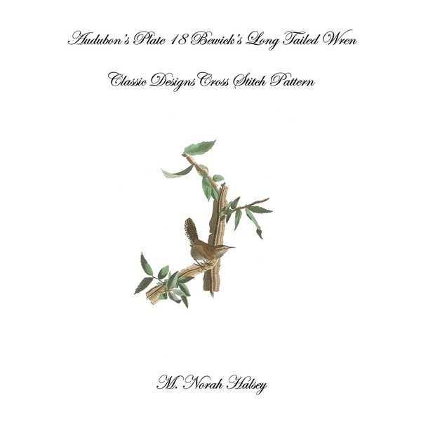 Audubon's Plate 18 Bewick's Long Tailed Wren: Classic Designs Cross
