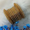 Efulgenz Oxidized Gold Bangles & Bracelets - Crystal Rhinestone Boho