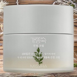 Missha Skin Irritation Relief Skin Refreshing Artemisia Soothing Cream 1ea 50ml / 미샤 피부자극완화 피부산뜻함 개똥쑥 진정 크림 1개 50ml