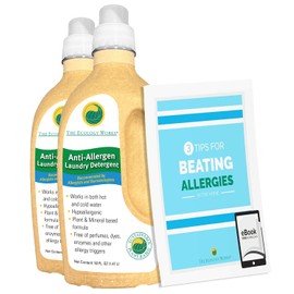 Anti-Allergy Laundry Detergent - Natural Allergy Free Laundry Soap - Pet Laundry Detergent for Dander Allergy, Pollen - Safe on Sensitive Skin & Washing Baby Clothes, Fragrance Free & Unscented