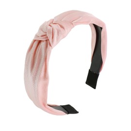 Shimmer Girls Satin Turban Knotted Headband - Peach