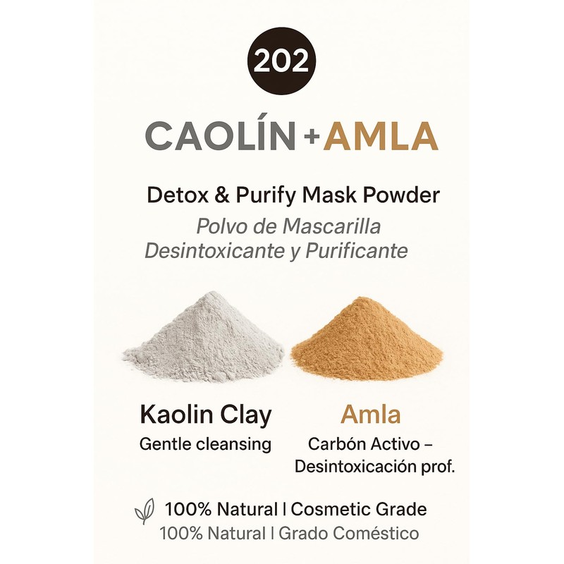 Kaolin weiße Tonerde + Amla – Aufhellende Gesichtsmaske und Hautpflege