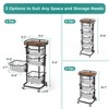 Ocyfym 4 Tier Kitchen Vegetable Storage Cart Fruit Basket with