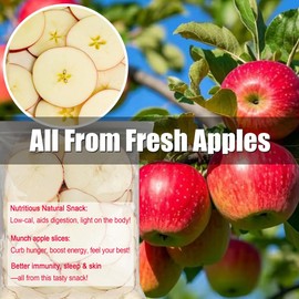 Sliced Apples, Apple Slices, Dried Apples-No Sugar Added, Natural Sweetness, Nutrient-Dense 5.29oz, On-the-Go Snacks, Chewy Resilience & Concentrated Apple Aroma, for Fruit Tea, Yogurt, Salads & Cakes