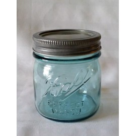 BALL 1/2 HALF PINT Aqua BLUE MASON Jar - "Collector's Edition"  Canning REPLICA