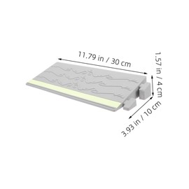 FRCOLOR Doorway for Wheelchairs and Robot Vacuums Durable Plastic Indoor Pad with Non Slip Surface and Fluorescent Strip Easy to Install for Home Use